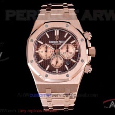 Perfect Replica OM Factory Audemars Piguet Royal Oak Pink Gold 26331 Chronograph Watch